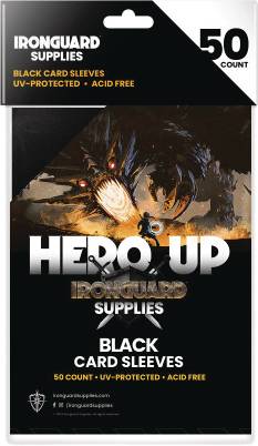 IRONGUARD CARD SLEEVES BLACK 50CT (NET) (O/A) (C: 1-1-2)