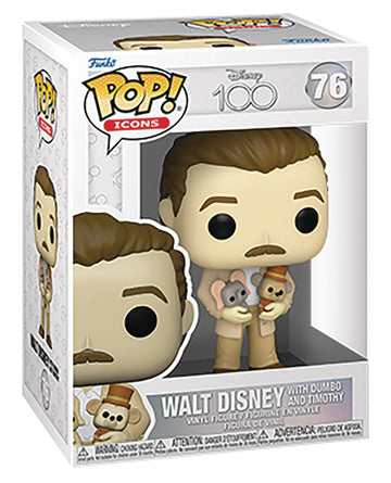 POP DISNEY 100TH ANNIVERSARY WALT W/ DUMBO & TIM VINYL FIG (
