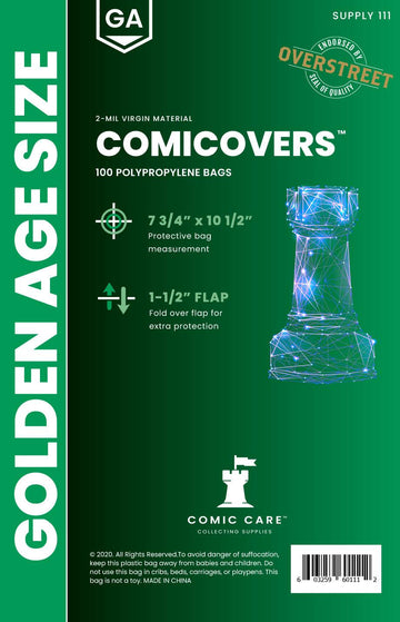 COMICARE GOLDEN PP BAGS (PACK OF 100) (NET) (C: 1-1-2)
