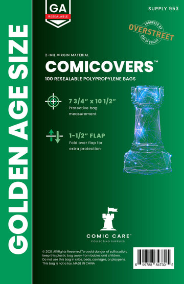 COMICARE GOLDEN PP RESEALABLE BAGS (PACK OF 100) (NET) (C: 1