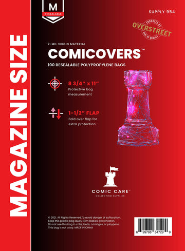 COMICARE MAGAZINE PP RESEALABLE BAGS (PACK OF 100) (NET)