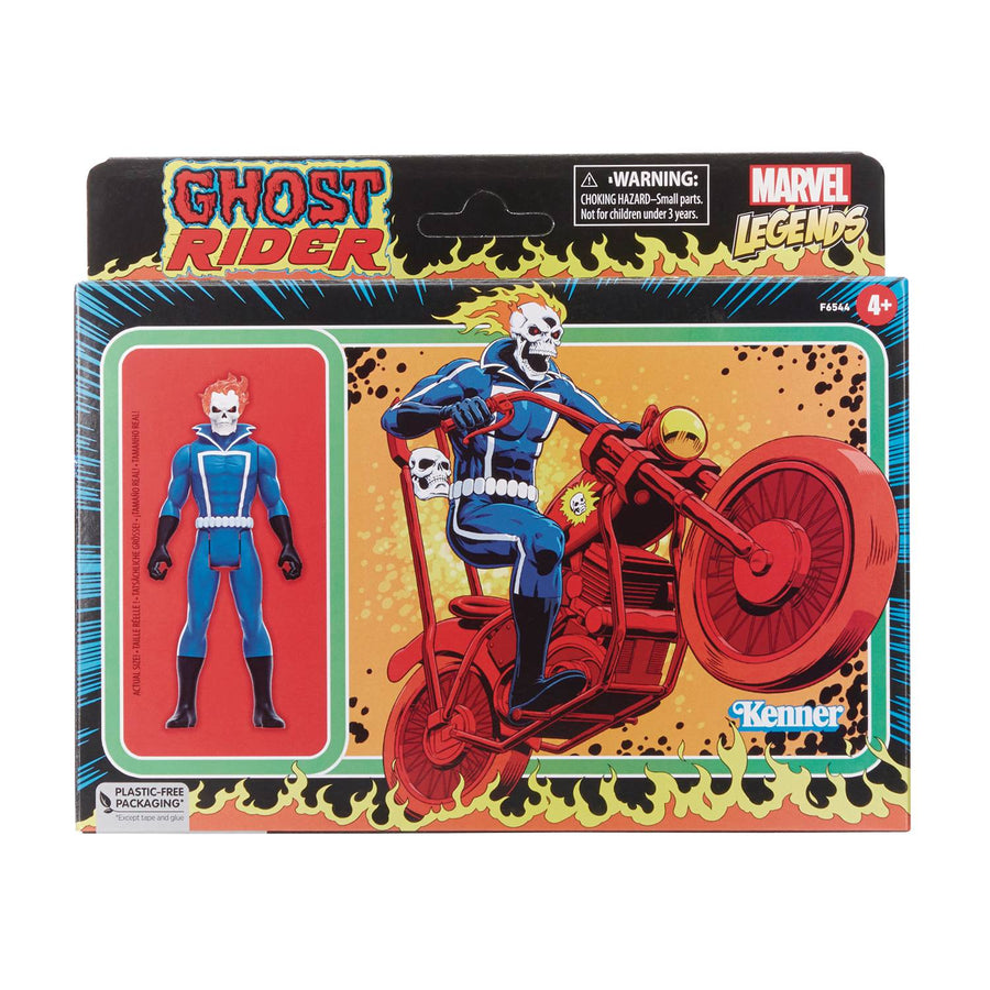 MARVEL RETRO LEGENDS 3-3/4IN GHOST RIDER W/CYCLE AF CS (NET)