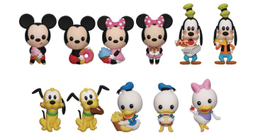 DISNEY MICKEY & FRIENDS W/FOOD 3D FOAM BAG CLIP 24PC DS (NOV