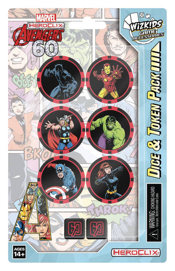 MARVEL HEROCLIX AVENGERS 60TH ANN DICE & TOKEN PACK (DEC2280