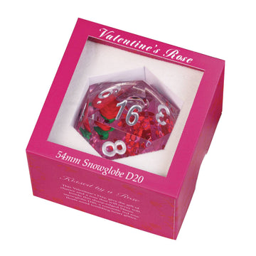 SNOW GLOBE VALENTINES ROSE 54MM D20 (DEC228104) (C: 0-1-2)